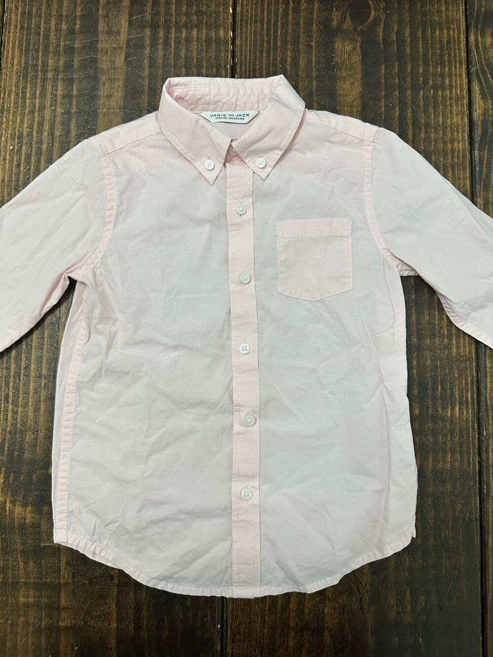 Janie and Jack Special occasion  long sleeves button down shirt size 4